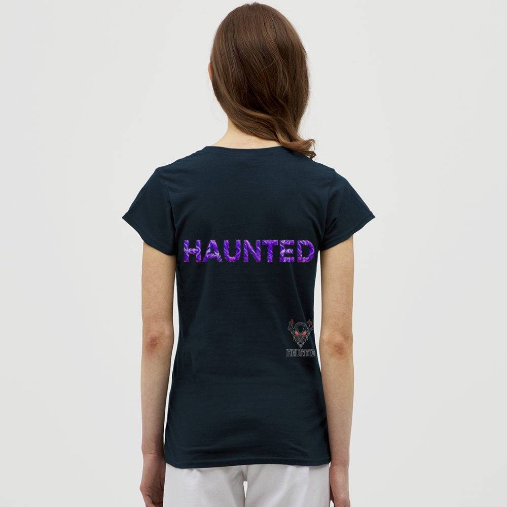 Women T-Shirt Violet Whispers Essence - Navy