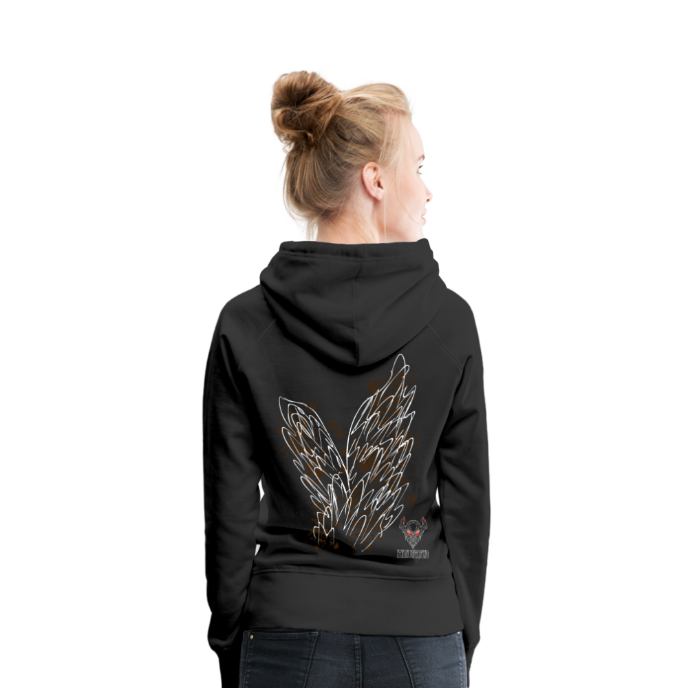 Women Hoodie Brown Wings - Schwarz