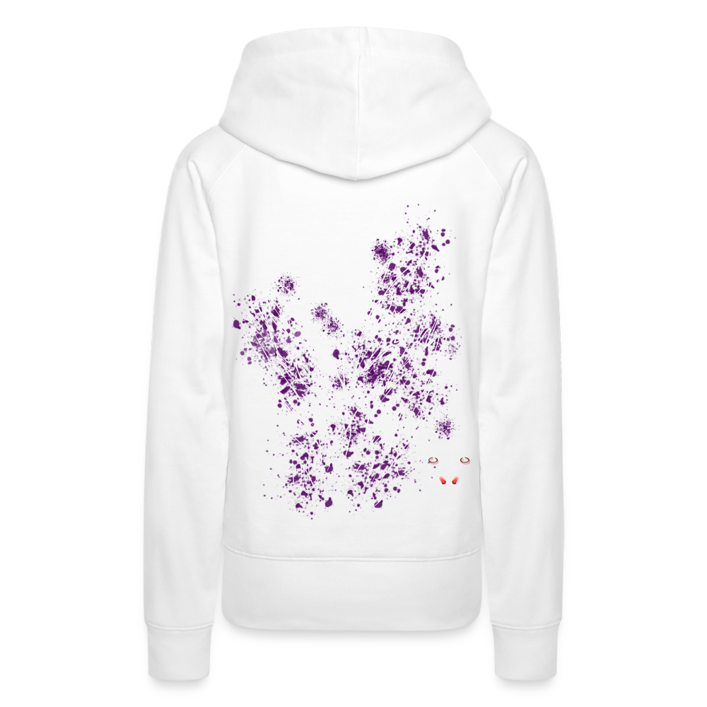 Women Hoodie Purple Wings - Weiß