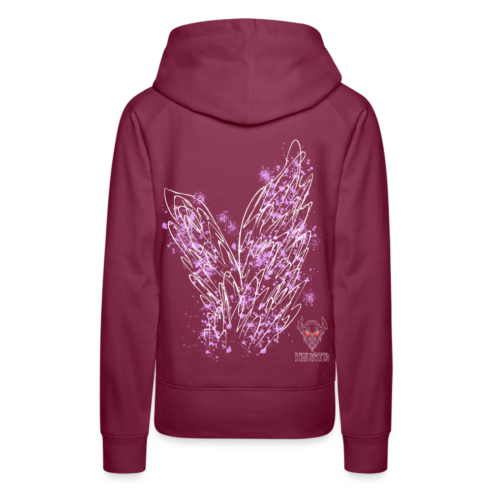 Women Hoodie Light Purple Wings - Bordeaux