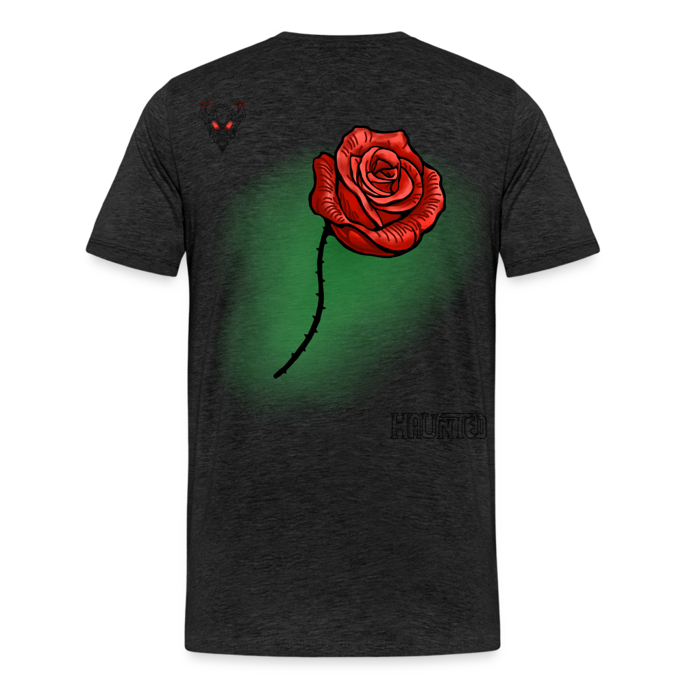 Man T-Shirt Rose on Green 2 - Anthrazit