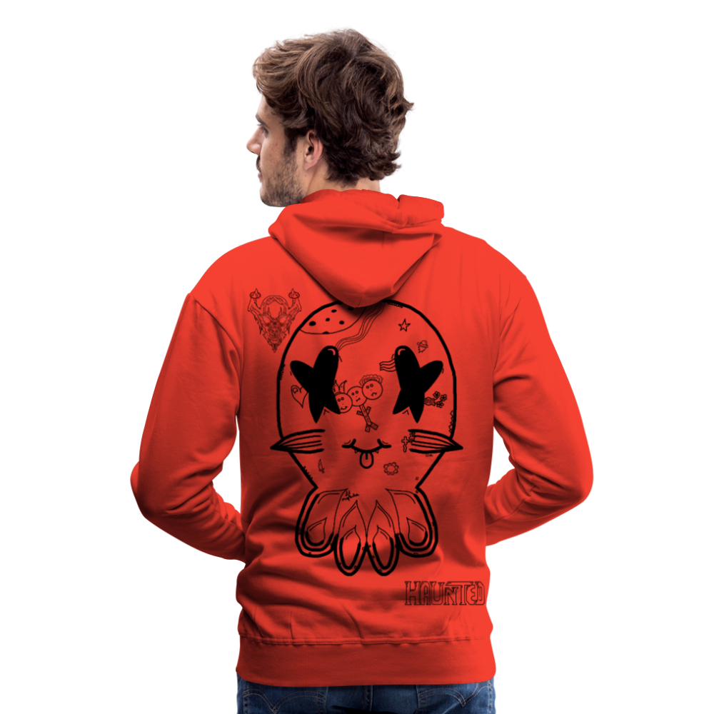 Man Hoodie Ghost Doodle Dark - Rot