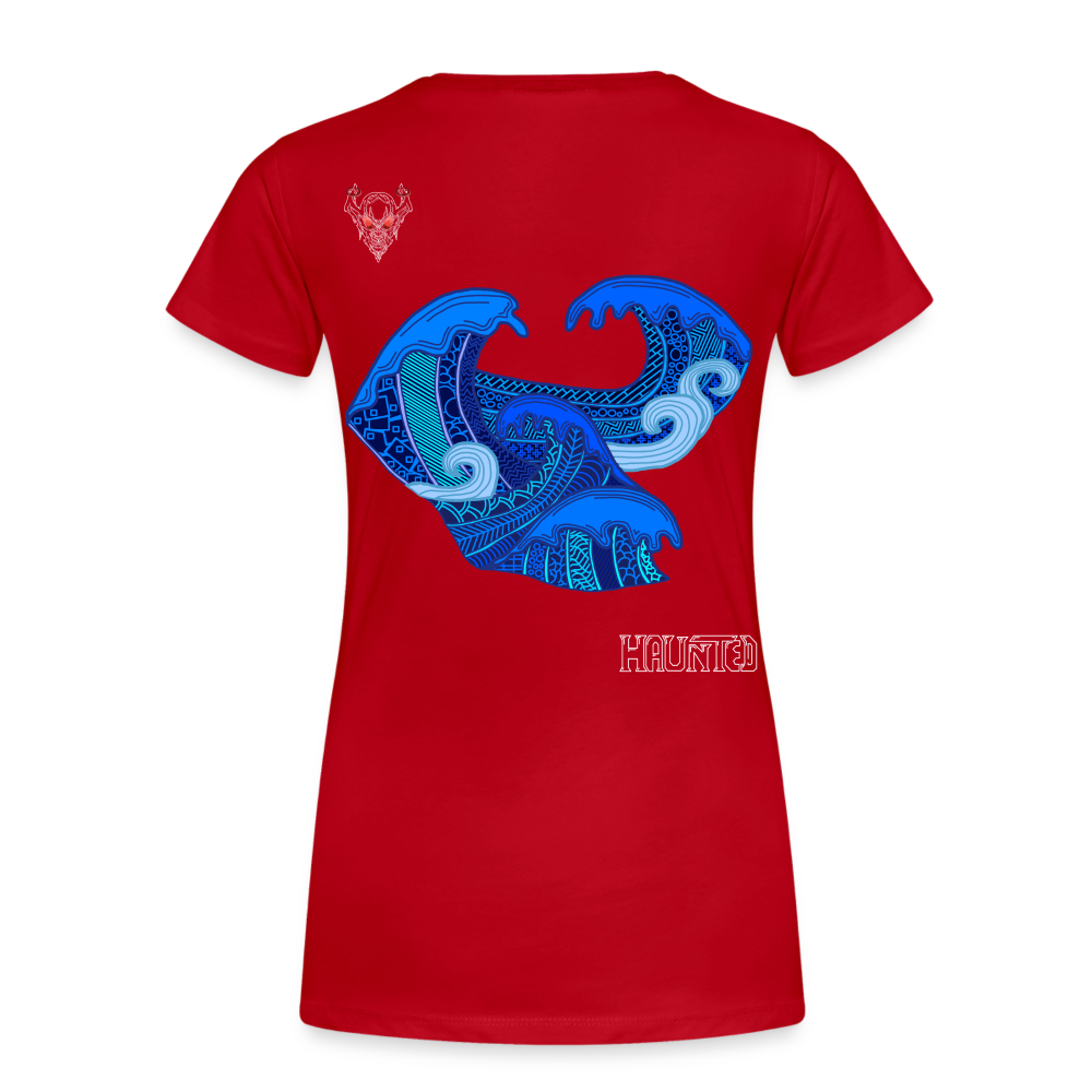 Woman T-Shirt Waves Light - Rot