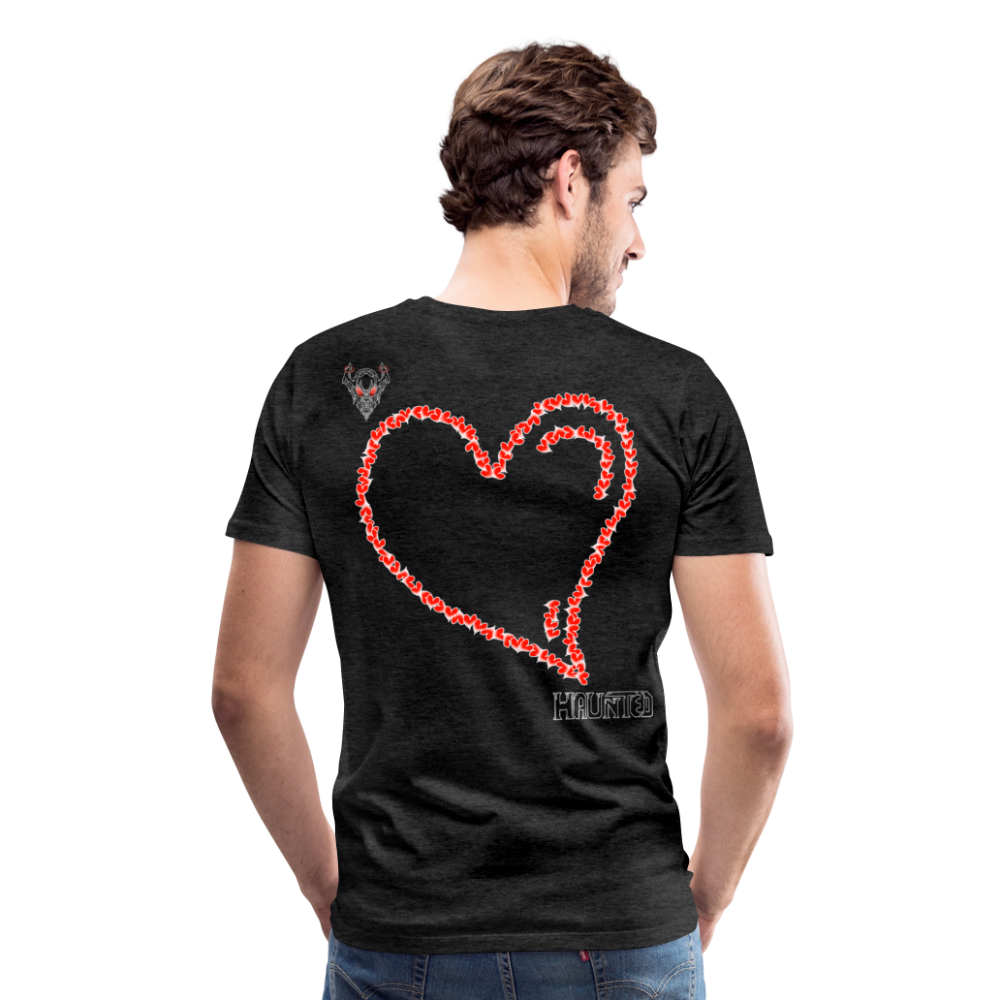 Man T-Shirt Hearts Light - Anthrazit