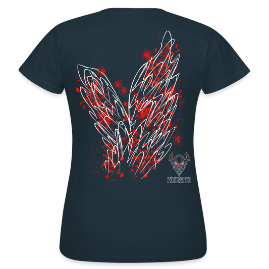 Women T-Shirt Red Wings - Navy