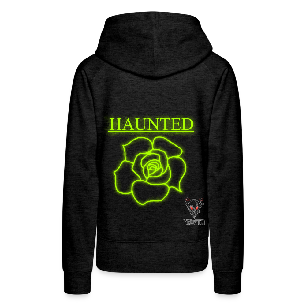 Women Hoodie Poison Neon Rose - Anthrazit