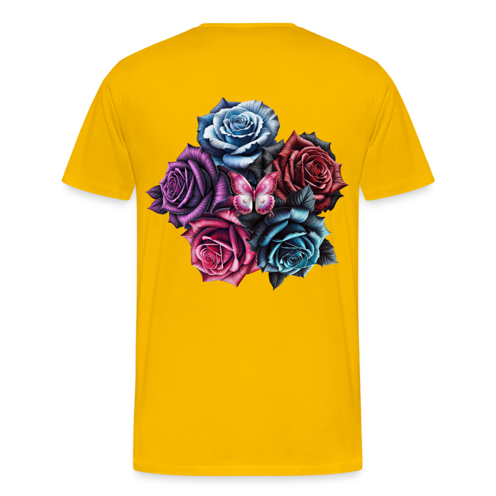 Men T-Shirt Rose Circle - Sonnengelb