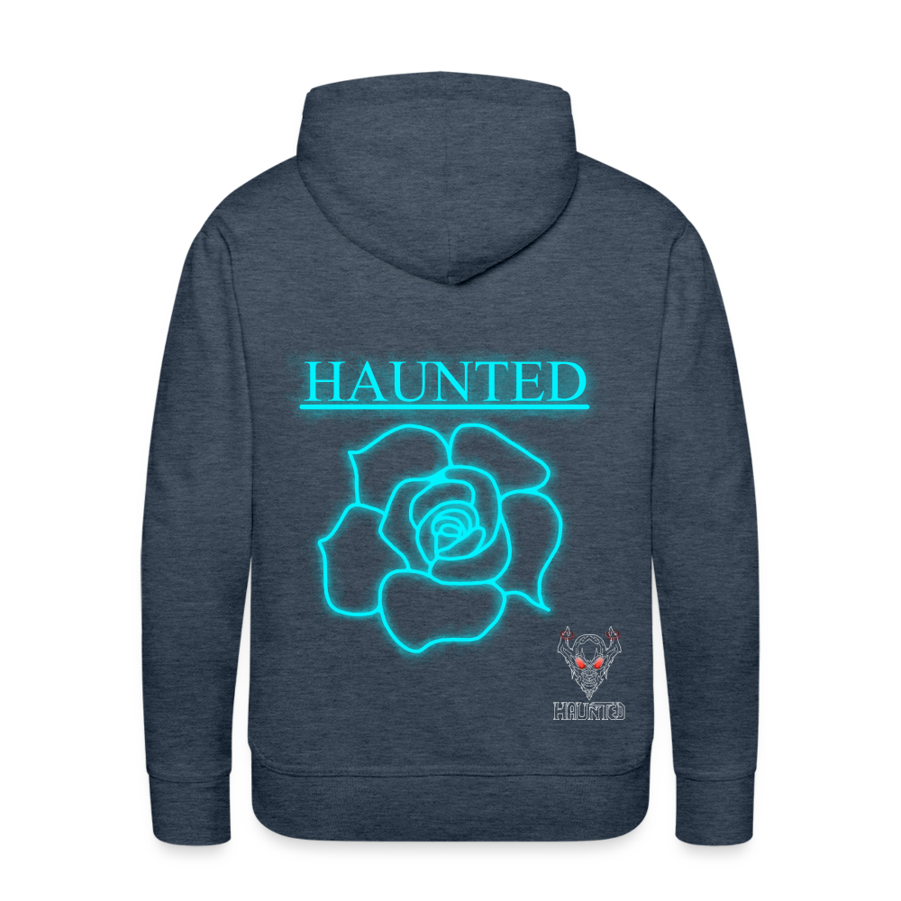 Men Hoodie Original Neon Rose - Jeansblau