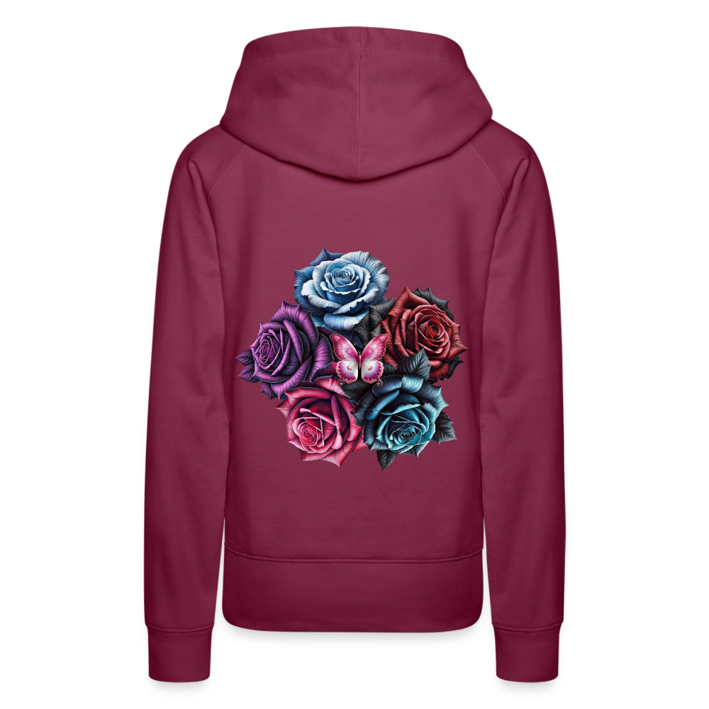 Women Hoodie Rose Circle - Bordeaux