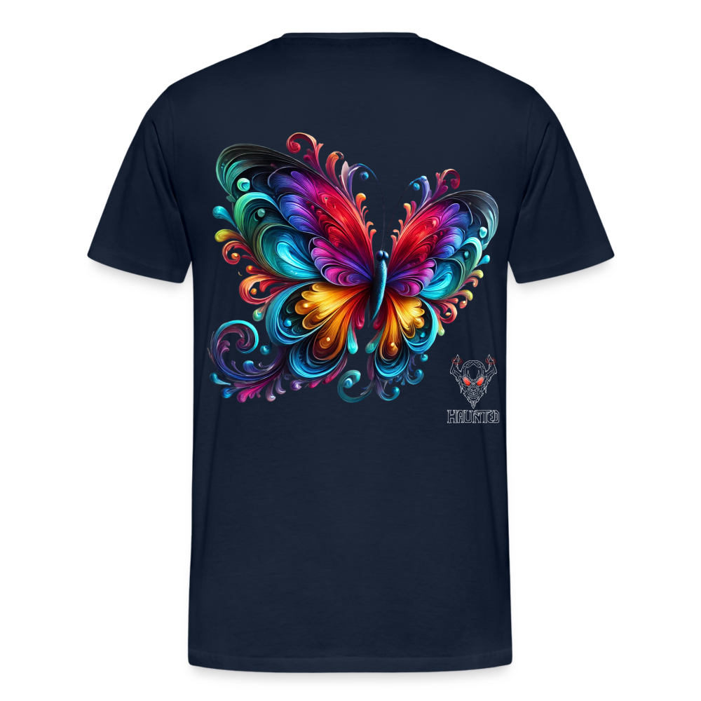 Men T-Shirt Radiant Butterfly Art - Navy