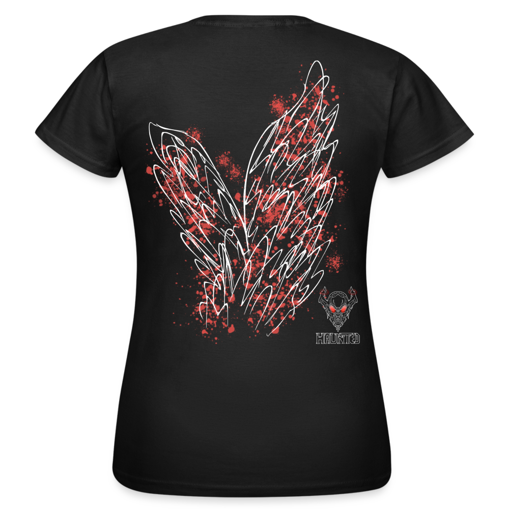 Women T-Shirt Light Red Wings - Schwarz