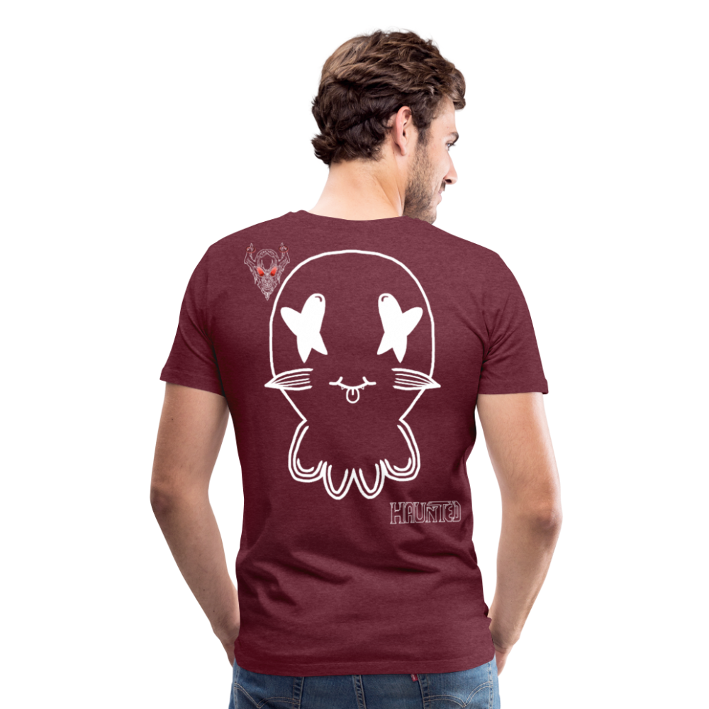 Man T-Shirt Ghost No Doodle Light - Bordeauxrot meliert
