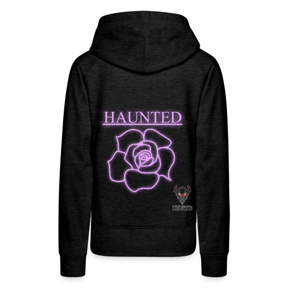 Women Hoodie Light Pink Neon Rose - Anthrazit