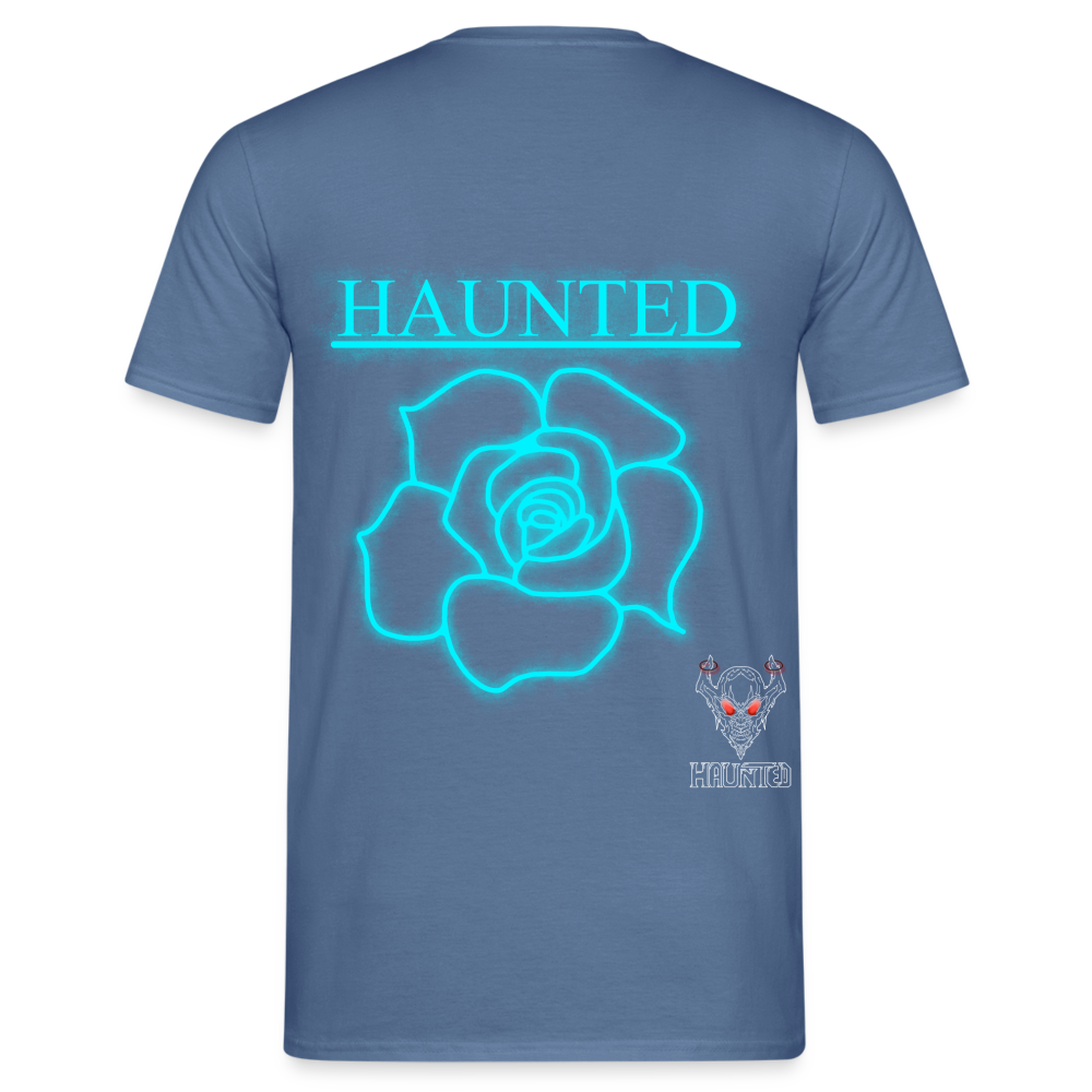 Men T-Shirt Original Neon Rose - Taubenblau 