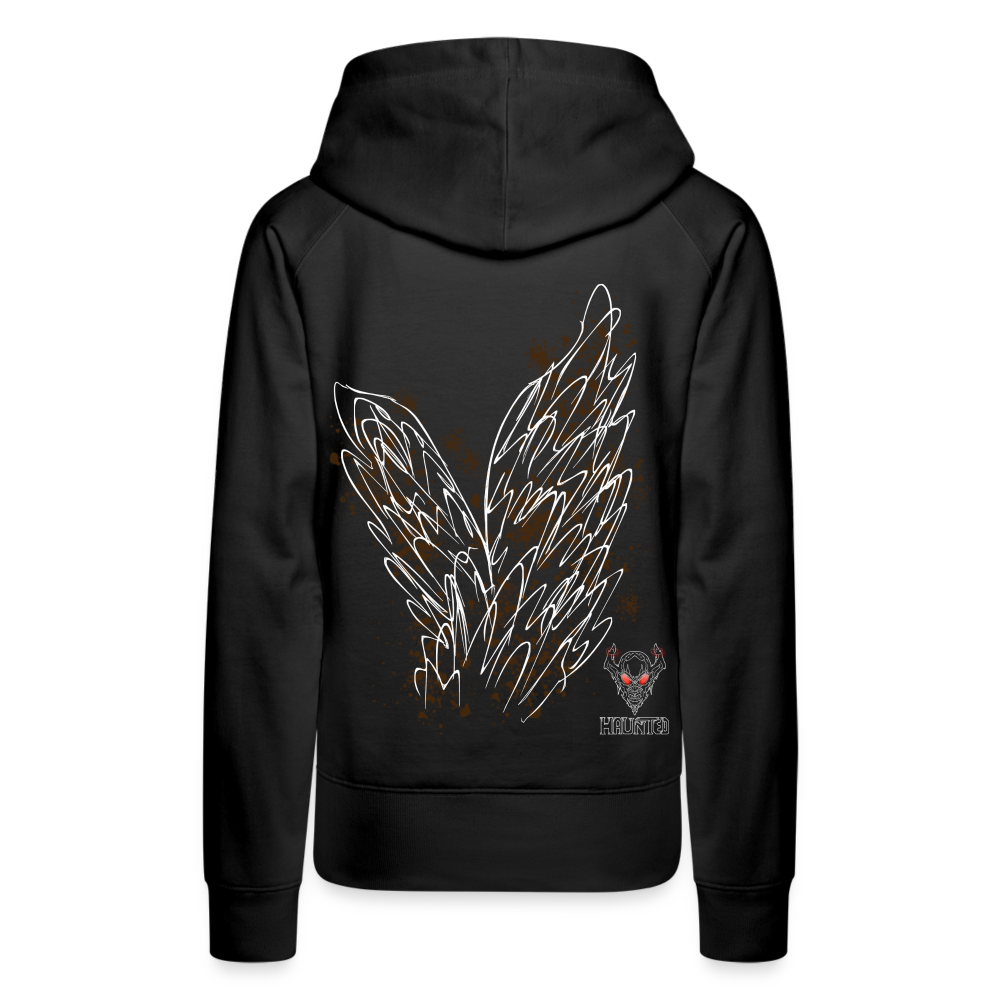 Women Hoodie Brown Wings - Schwarz