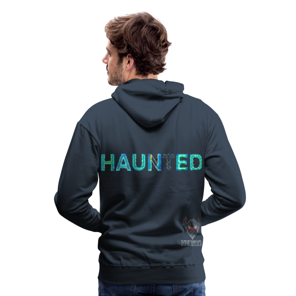 Men Hoodie Neon Surge Aura - Navy