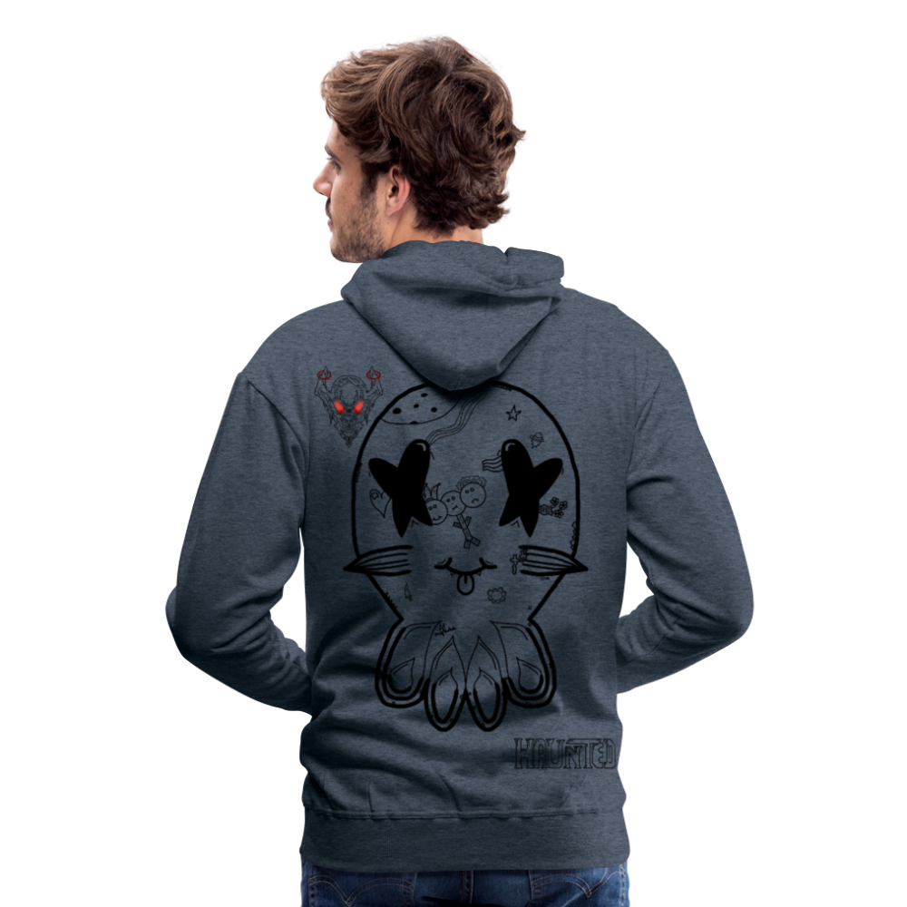 Man Hoodie Ghost Doodle Dark - Jeansblau