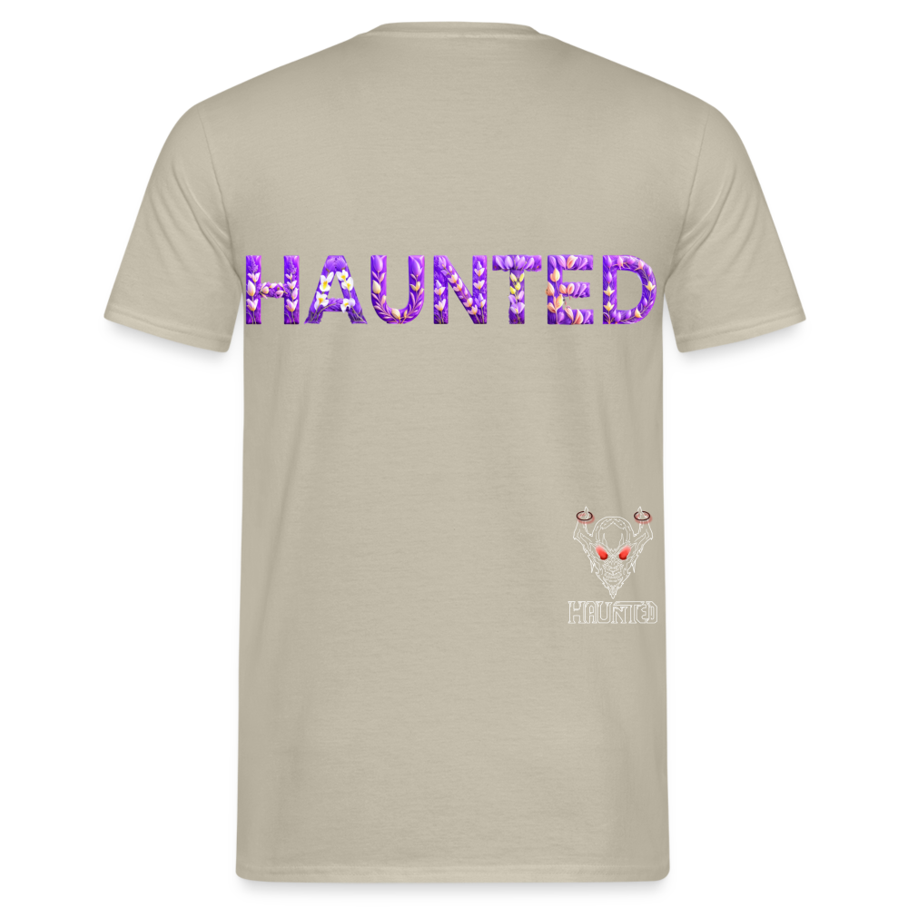Men T-Shirt Lavender Bloom Essence - Sandbeige