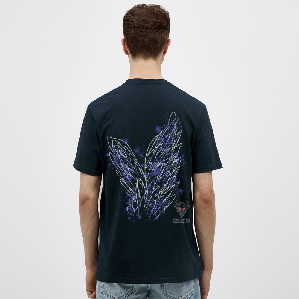 Men T-Shirt Light Blue Wings - Navy