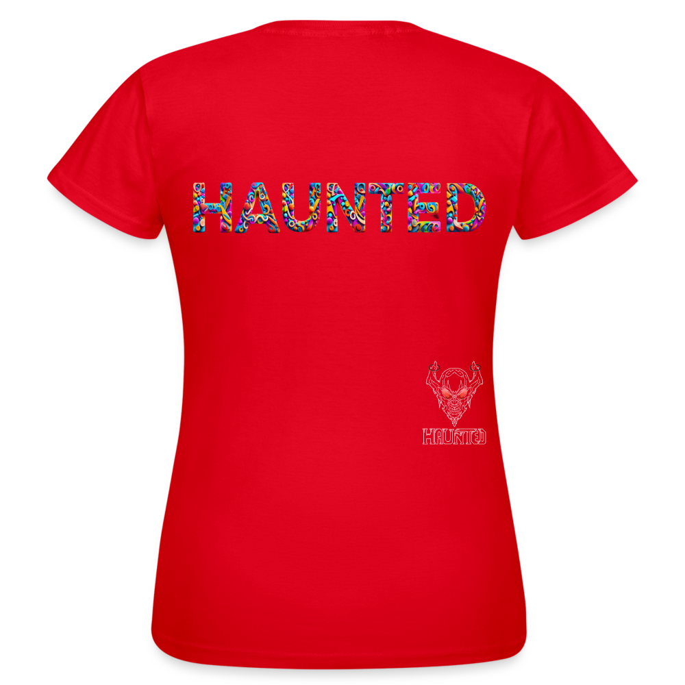 Women T-Shirt Haunted Doodle Dreams - Rot