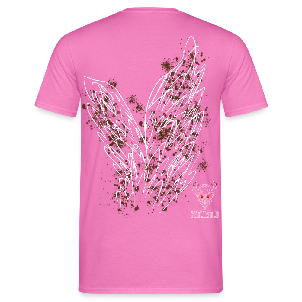 Men T-Shirt Brown Wings - Pink