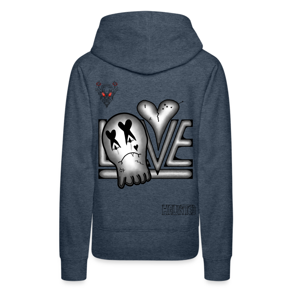 Woman Hoodie LOVE - Jeansblau