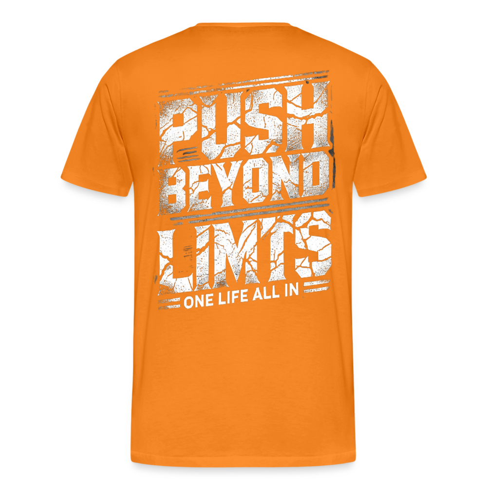 Men T-Shirt Push Beyond Limits - Orange