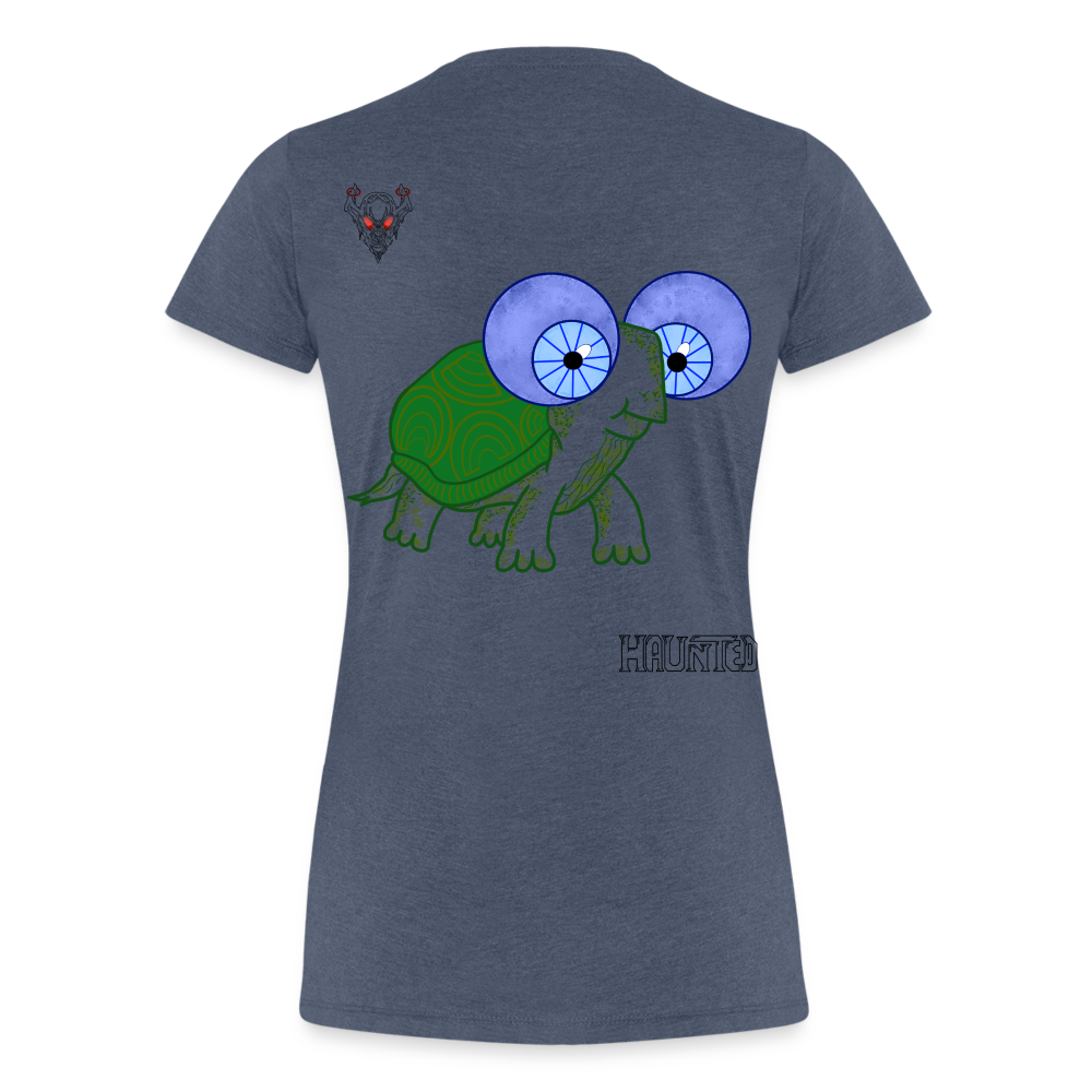Woman T-Shirt Turtle - Blau meliert