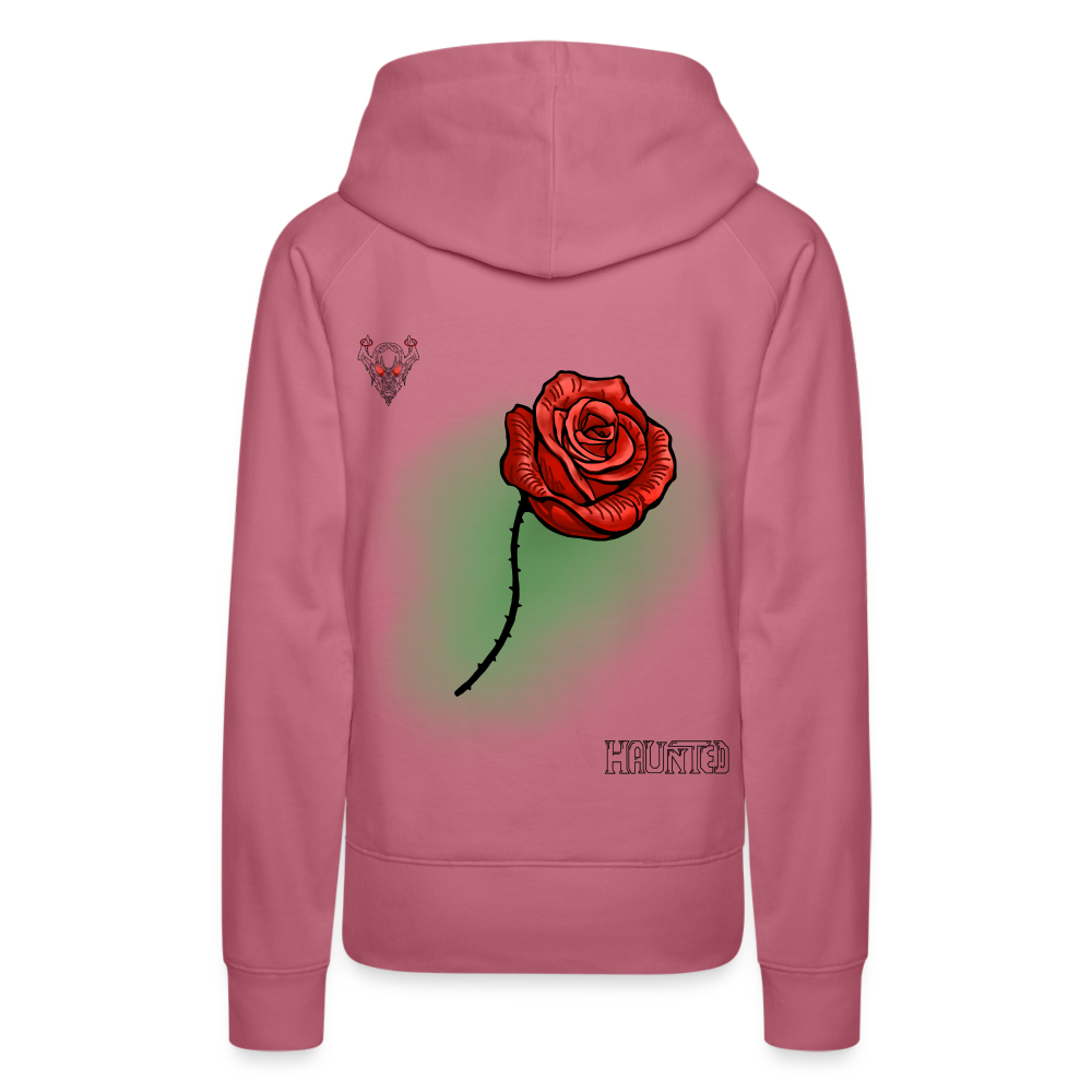 Woman Hoodie Rose on Green 2 - Malve