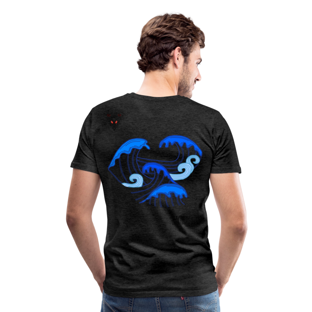 Man T-Shirt Waves clean Dark - Anthrazit