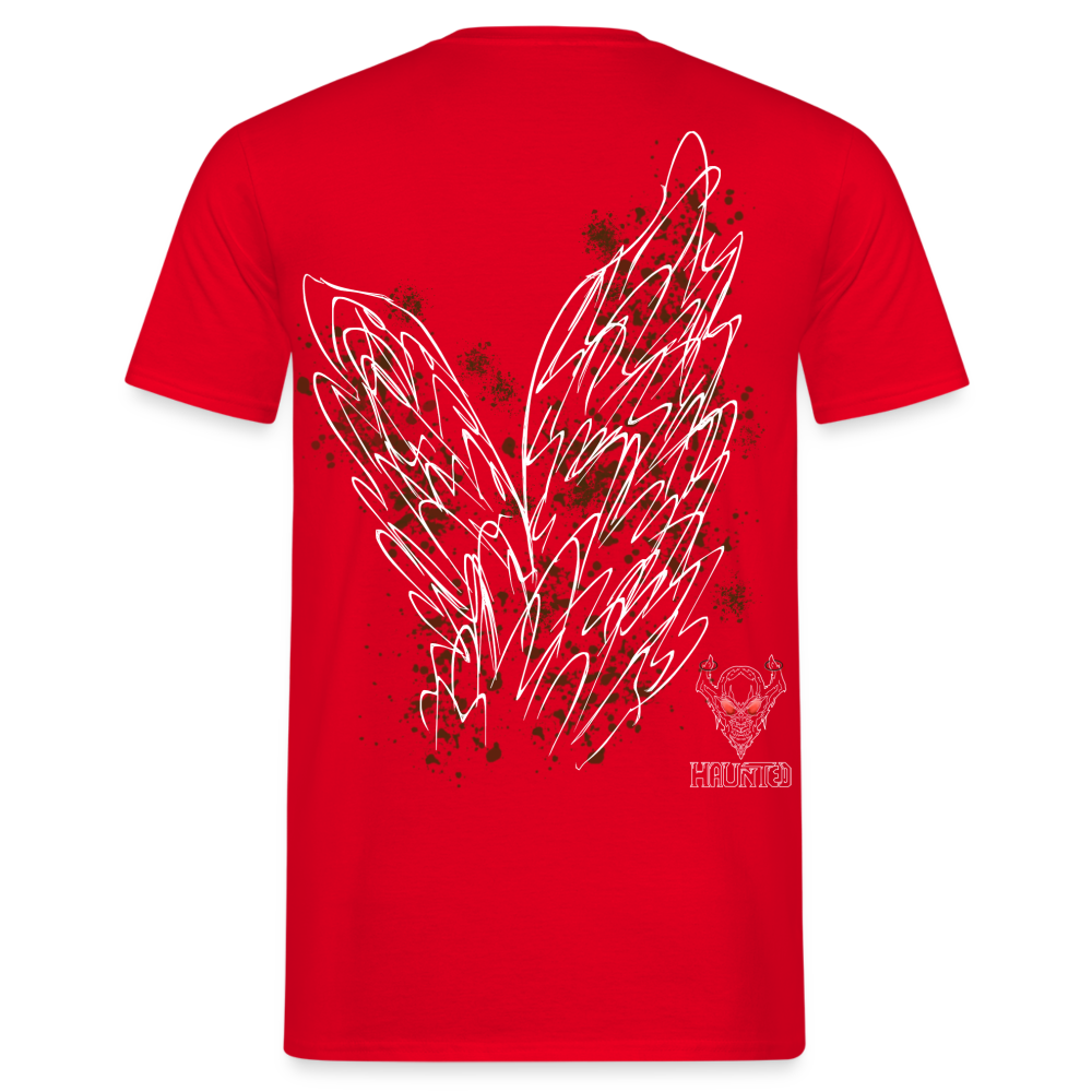 Men T-Shirt Brown Wings - Rot