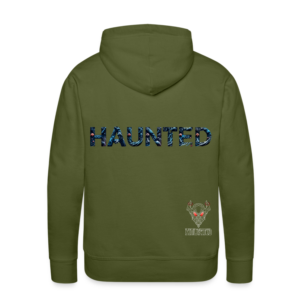 Men Hoodie Abyssal Coral Glow - Olivgrün