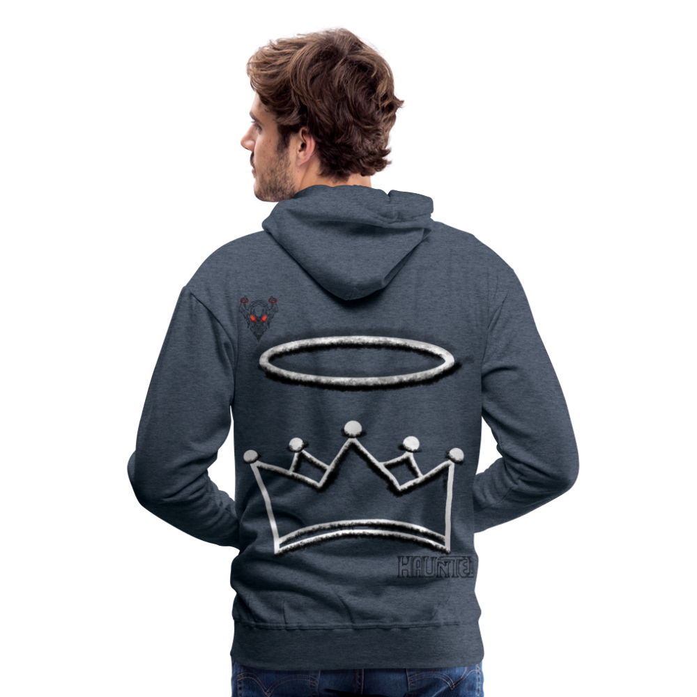 Man Hoodie Cown and Ring Dark - Jeansblau