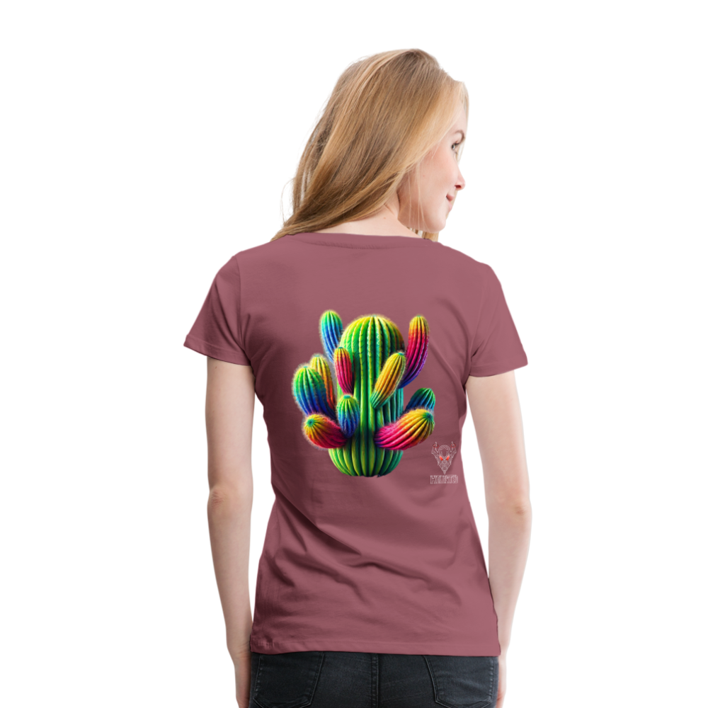 Woman T-Shirt Prismatic Cactus Bloom - Malve