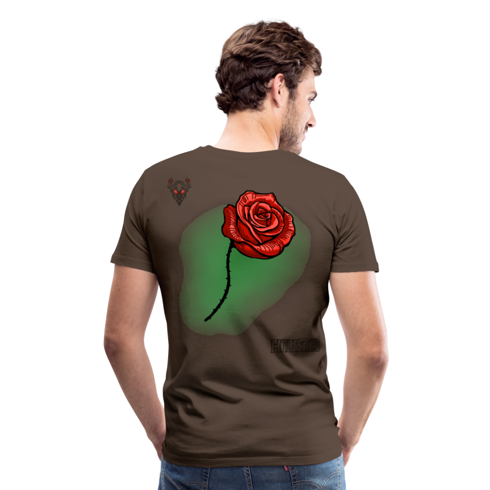 Man T-Shirt Rose on Green 3 - Edelbraun
