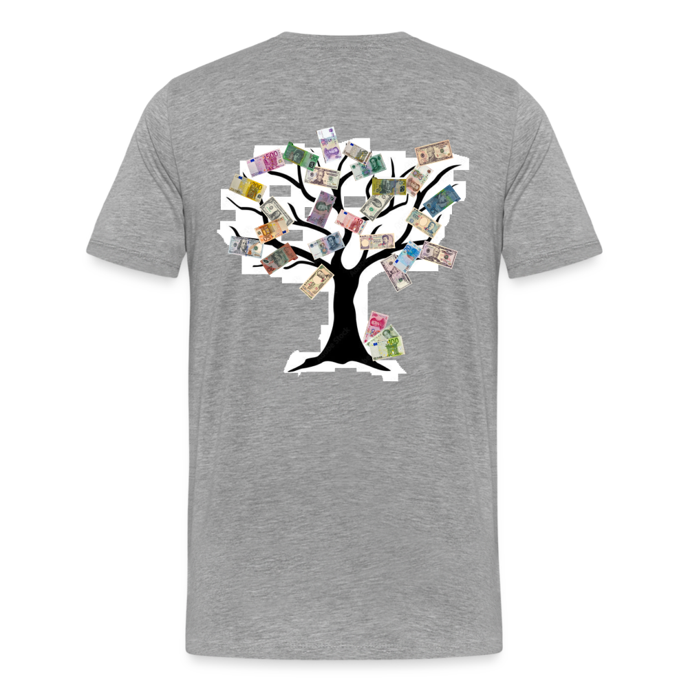Men T-Shirt Money Tree - Grau meliert