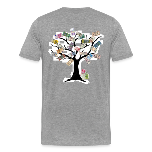 Men T-Shirt Money Tree - Grau meliert