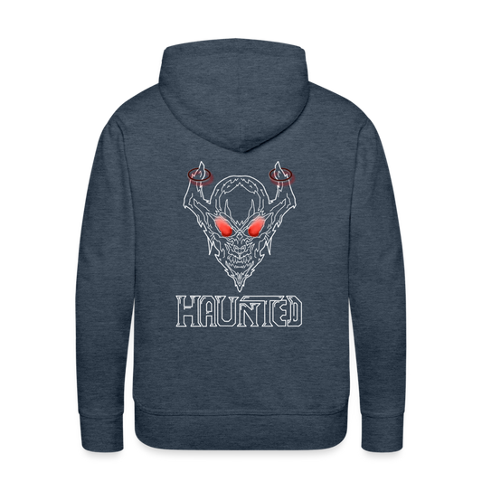 Men Hoodie Deamon White - Jeansblau