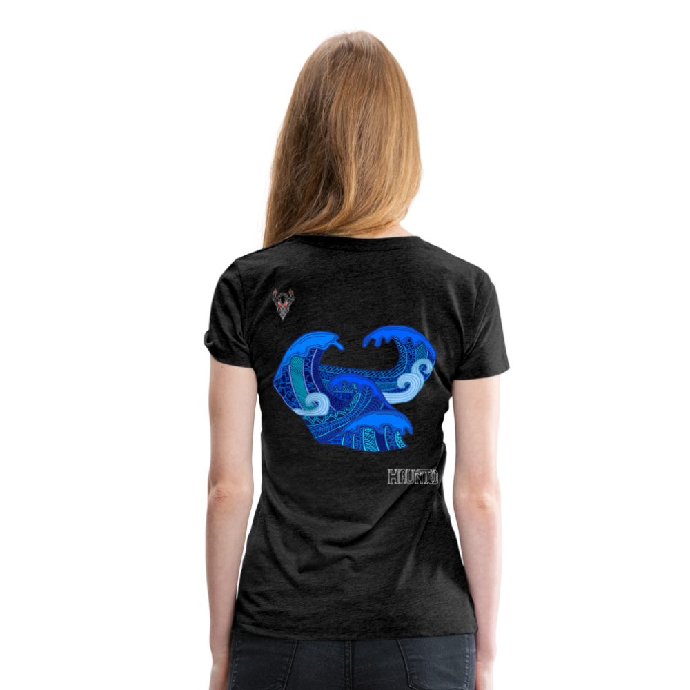 Woman T-Shirt Waves Light - Anthrazit