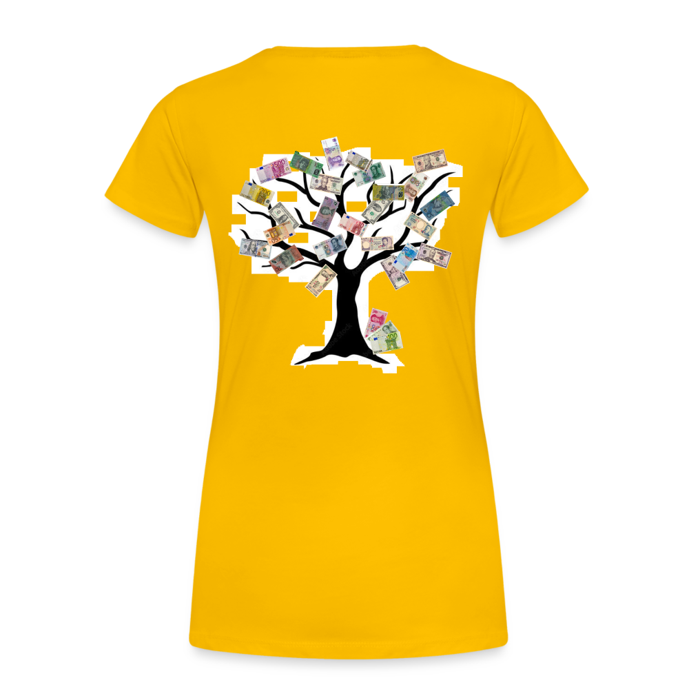 Women T-Shirt Money Tree - Sonnengelb