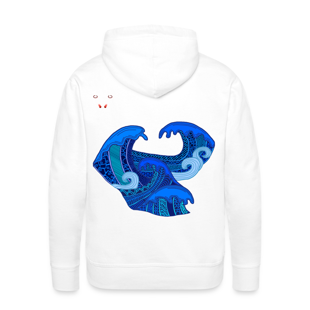 Men Hoodie Waves Light - Weiß