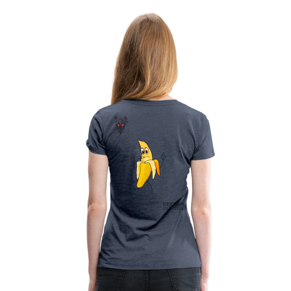Woman T-Shirt Pissed Bananna - Blau meliert