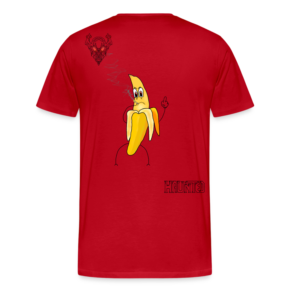 Man T-Shirt Pissed Bananna - Rot
