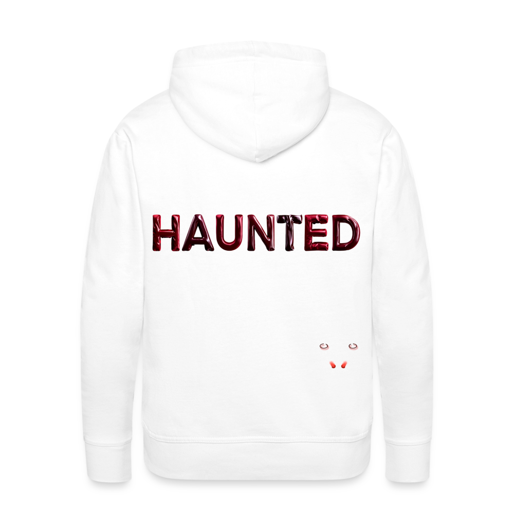 Men Hoodie Crimson Velvet Glow - Weiß