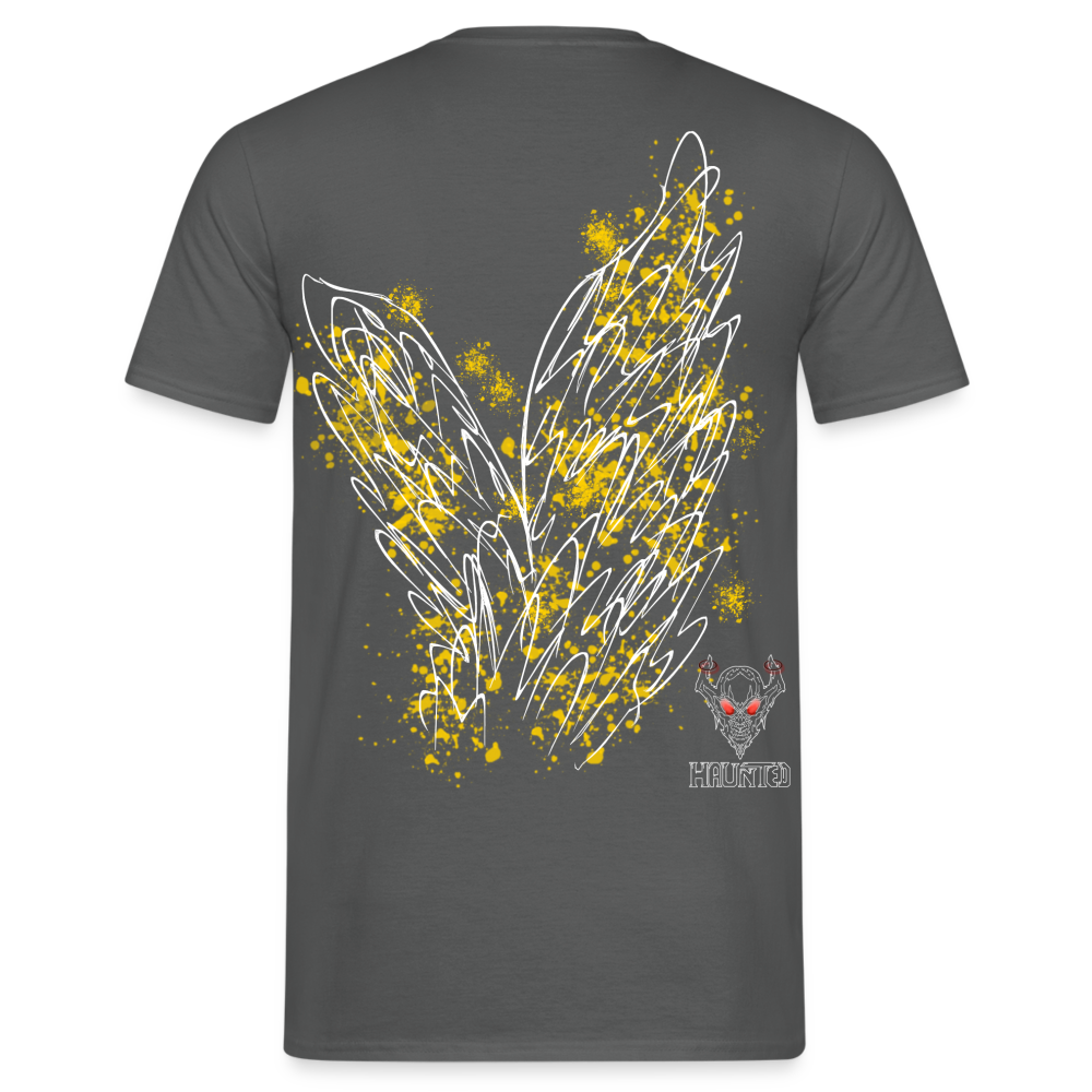 Men T-Shirt Yellow Wings - Anthrazit