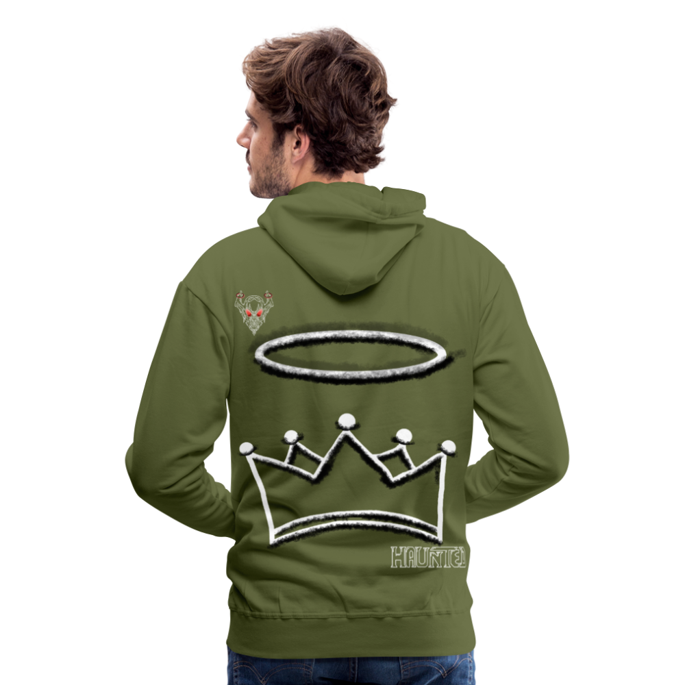 Man Hoodie Crown and Ring Light - Olivgrün