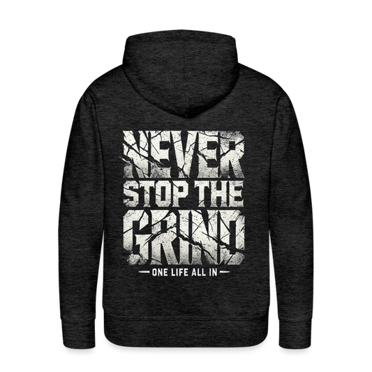 Men Hoodie Never Stop The Grind - Anthrazit