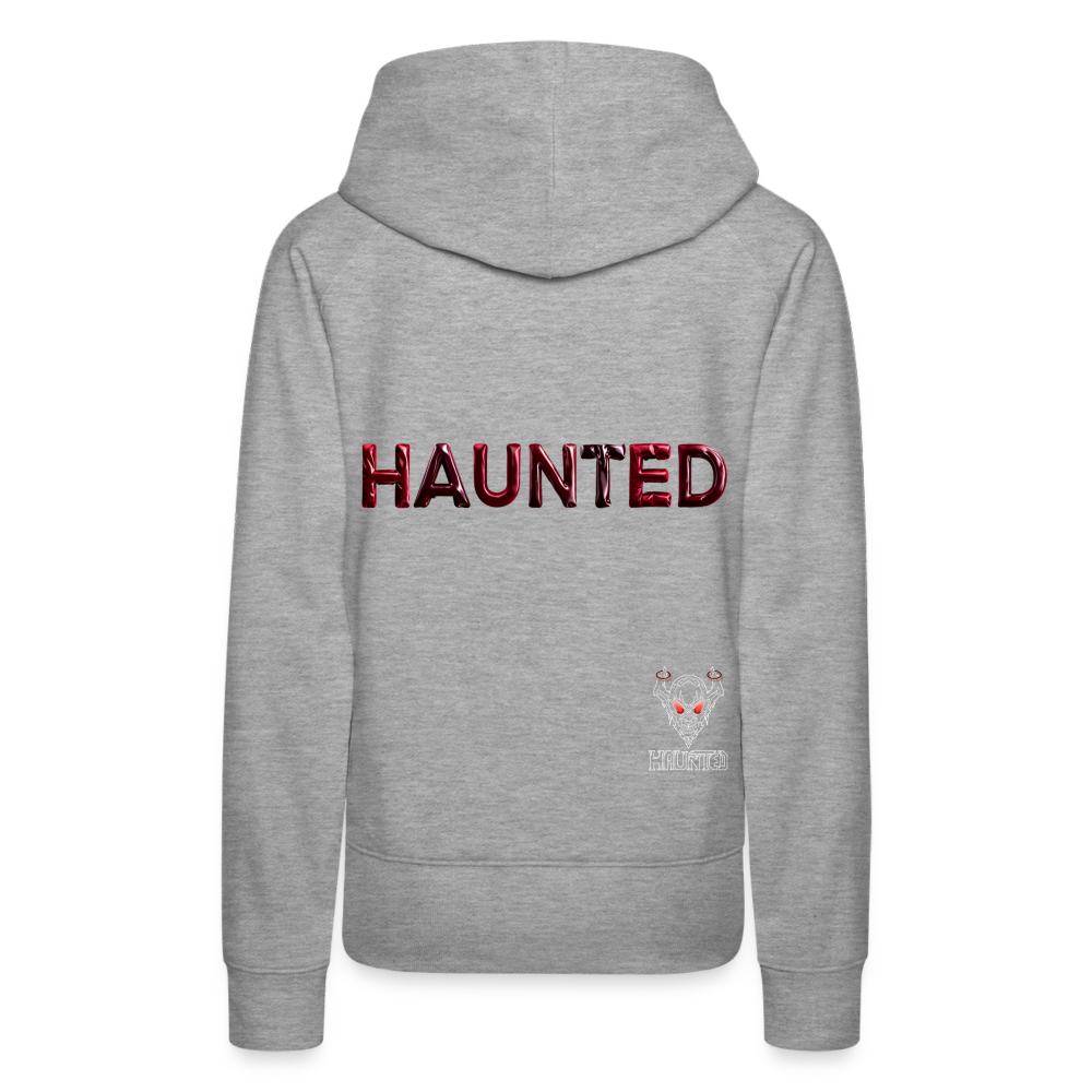 Women Hoodie Crimson Velvet Glow - Grau meliert