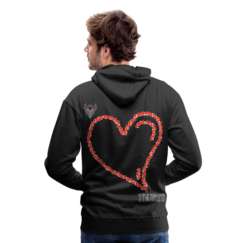 Man Hoodie Hearts Light - Schwarz
