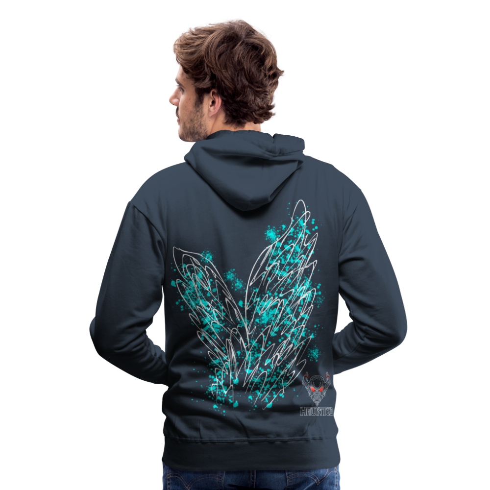 Men Hoodie Aqua Wings - Navy